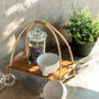 Sustainable Coconut Leaf Tea Stand Gift For Tea Lovers, thumbnail 4 of 5