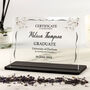 Personalised Graduation Certificate Acrylic Plaque Keepsake, thumbnail 1 of 2