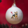 German Shepherd Ceramic Round Bauble, thumbnail 1 of 5