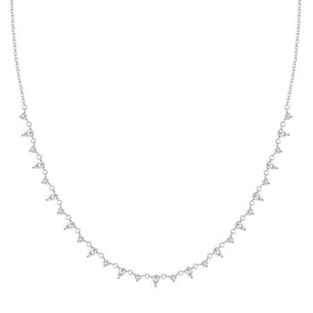 Pear And Round Diamond Scatter Necklace, 2 of 3