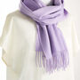 Pure Cashmere Scarf Lilac, thumbnail 3 of 8