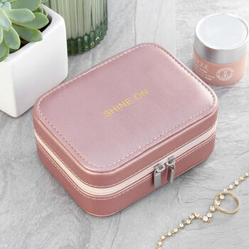 Personalised Bold Message Pink Jewellery Case, 7 of 9