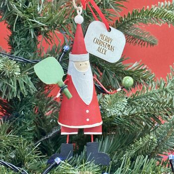 Personalised Padel Ball Santa Bauble, 3 of 4