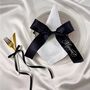 Personalised Embroidered Satin Ribbon Bow Place Cards, thumbnail 1 of 6