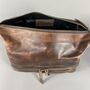 Cognac Leather Open Top Wash Bag, thumbnail 7 of 9