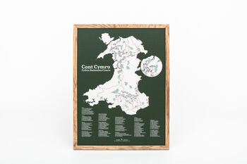 One Hundred Of The Highest Peaks In Wales Print, 3 of 7