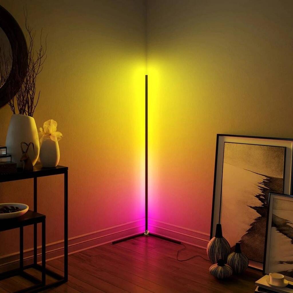 Minimal Rgb Led Corner Lamp By Marvellous Neon | notonthehighstreet.com