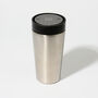 Circular And Co Travel Mug Made From Recycled Stainless Steel 12oz Uncoated Black, thumbnail 1 of 8