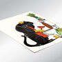 Black Leopard Cleaning Toilet, Funny Bathroom Print, thumbnail 3 of 7
