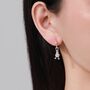 Sterling Silver Blue Footed Boobie Huggie Hoop Earrings, thumbnail 2 of 11