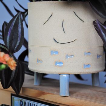 Personalised Smiley Face Stoneware Planter Fish Design, 4 of 9