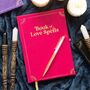 Book Of Love Spells Journal Rose Quartz Crystal Pen, thumbnail 1 of 6