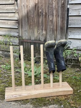Oak Boot Stand / Oak Boot Rack, 9 of 11