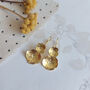 Statement Pressed Flower Earrings Gold Plated, thumbnail 5 of 12