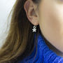 Silver Plated Star Earrings, thumbnail 4 of 12