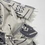 Patmos Patterned Peshtemal Towel Oyster Grey, thumbnail 9 of 10