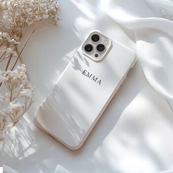 Personalised Name White Phone Case, 6 of 8