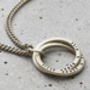 Personalised Men's Silver Interlinking Ring Necklace, thumbnail 3 of 5
