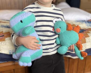 Dinosaur Value Set Of Two Knitting Patterns T Rex And Stegosaurus, 4 of 4