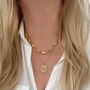 18ct Gold Vermeil Chunky Chain Link T Bar Necklace, thumbnail 5 of 8