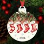 Personalised Christmas Stockings Decoration Up To Six Names, thumbnail 2 of 3