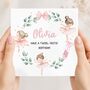Ballerina Birthday Card, Pink Dancer Birthday Card For Daughter, Granddaughter, thumbnail 2 of 3
