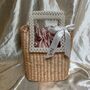 Personalised Straw And Pearl Bag With Bow, thumbnail 7 of 7
