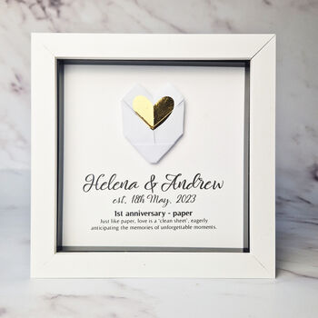 Personalised 1st Anniversary Origami Paper Art Gift, 4 of 10