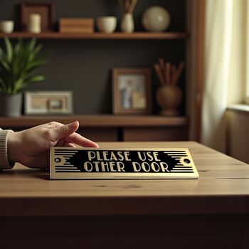 Use Other Door Metal Door Sign Art Deco Or Modern, 4 of 6