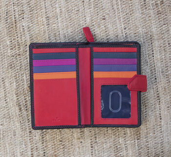 Personalised Black And Red Womans Soft Leather Purse Wallet, 5 of 11