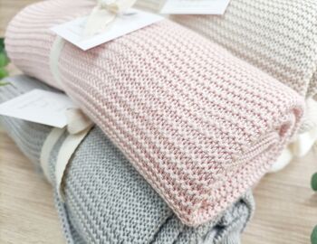 Bamboo Knit Swaddle Blanket For Baby, 2 of 5
