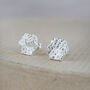 Sterling Silver Textured Hexagon Stud, thumbnail 2 of 8