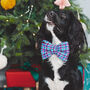 Sabini Purple Harris Tweed Dog Bow Tie, thumbnail 2 of 7