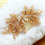 Champagne Gold Bow Hair Comb, thumbnail 4 of 5
