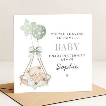 Personalised Maternity Leave Card For Mummy To Be, 2 of 7