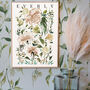 June Roses Birth Flower Print And Name, thumbnail 1 of 4