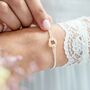 Triple Russian Rings Sterling Personalised Bracelet, thumbnail 3 of 10