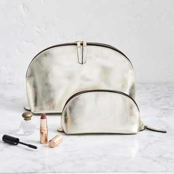 Matching Leather Toiletry Bag And Make Up Bag, 5 of 12
