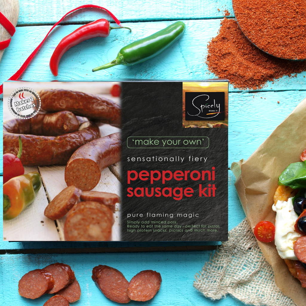 make your own hot pepperoni sausage kit by designa sausage & spicely does it