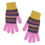 Quartz Pink Patterned Lambswool Gloves, thumbnail 2 of 3