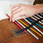 Personalised Buffalo Leather Roll Up Pencil Case, thumbnail 1 of 9