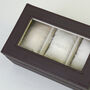 Personalised Script Name Three Piece Watch Box, thumbnail 3 of 4