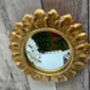 Small Gold Sunburst Mirror 18cm Round Boho Flower Gift, thumbnail 6 of 7
