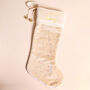 Personalised Large Starry Cream Velvet Christmas Stocking, thumbnail 1 of 2