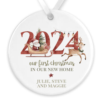 Personalised First Christmas In Our New Home Bauble, 2 of 4