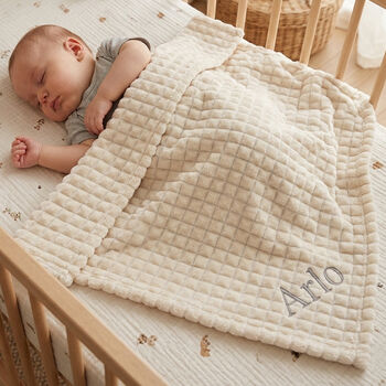 Personalised Beige Wafer Baby Wrap, 2 of 6