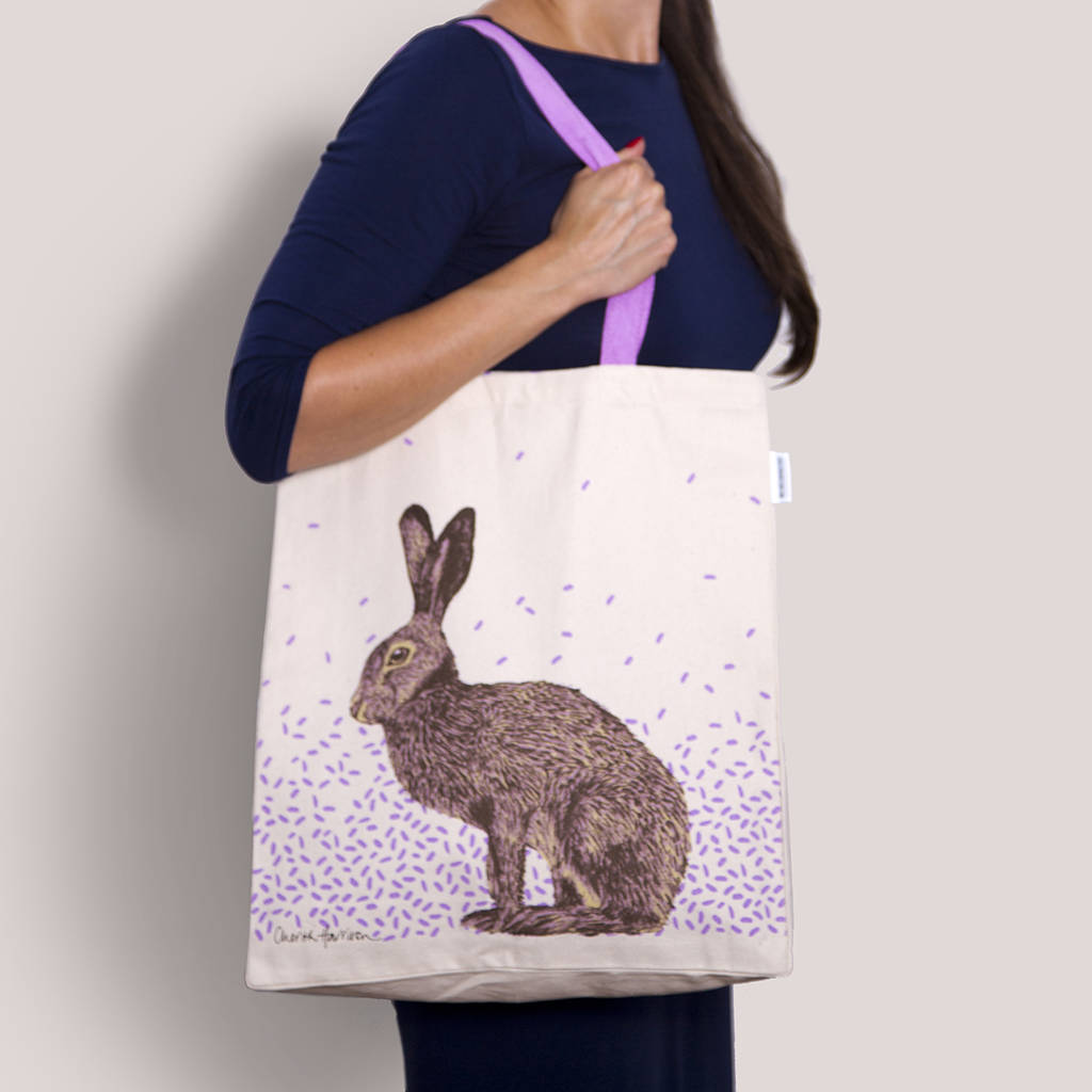 Hare Canvas Tote Bag By Cherith Harrison | notonthehighstreet.com