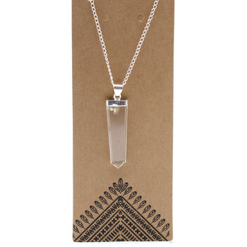 Rock Quartz Pendant Necklace, 4 of 8