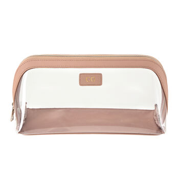 Personalised Leather Perspex Cosmetic Bag, 11 of 12