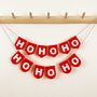 Personalised Red Felt Christmas Bunting Christmas Words, thumbnail 3 of 3